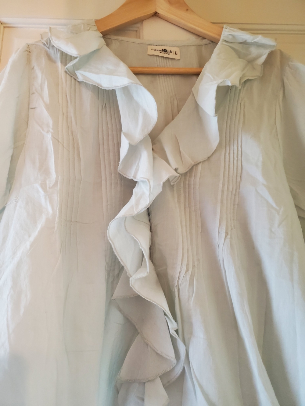Natural Life My Favorite Cotton Top in Light Blue Size L - Picture 6 of 11